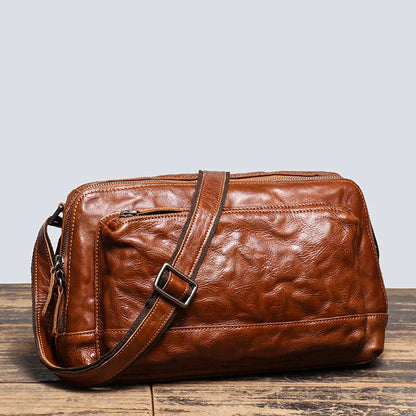 Men Vintage Leather Crossbody Bag | Owen