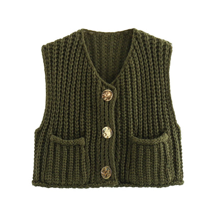 Sleeveless Knit Vest | Hestia