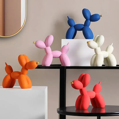 Colorful Dog Balloon Sculpture Resin | Whimsical Home Decor 4