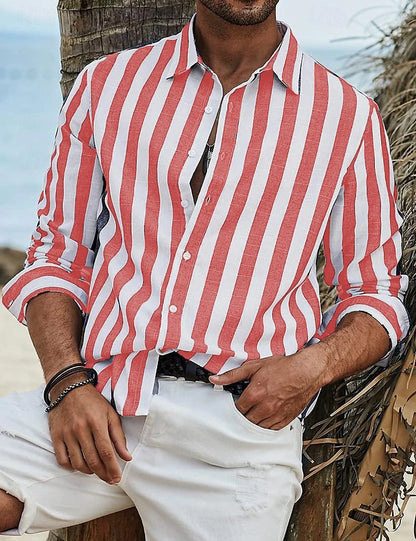 Striped Button-Down Shirt for Men | Alex