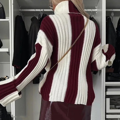 Striped Turtleneck Sweater | Nicole