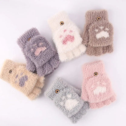 Harriet - Flip Mink Mittens for Women - Soft & Convertible