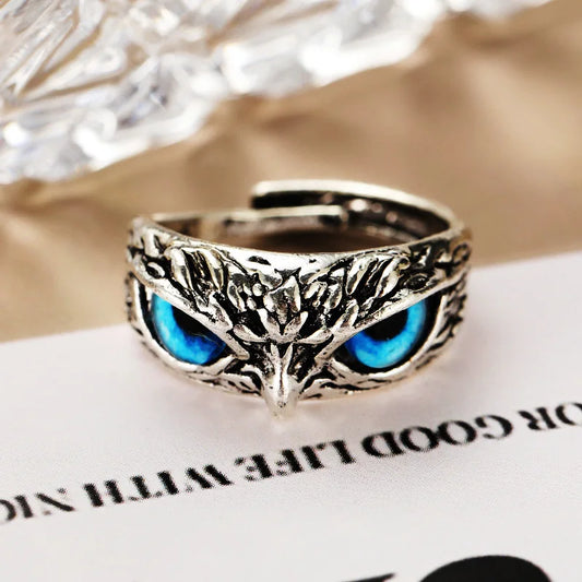 Unisex Owl Head Statement Ring | Halvon