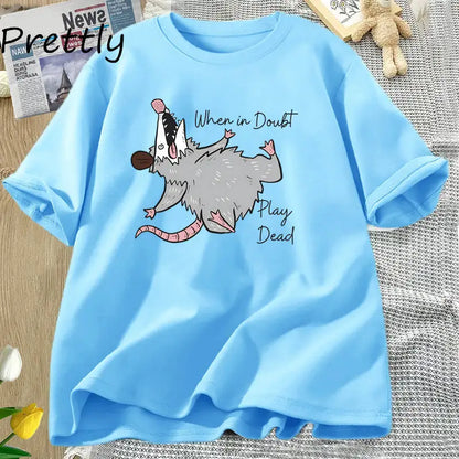Variant image for Unisex T Shirt White Cotton | Funny Possum-3