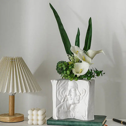 Ceramic Vase White Elegant Design | Home Accent 4