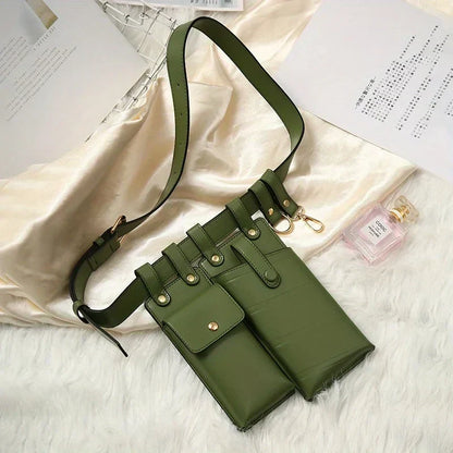 Women Dual Pocket Leather Utility Belt | Issy