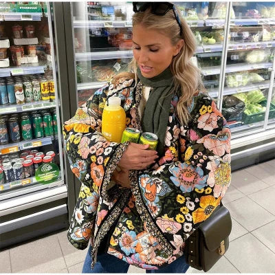 Women Embroidered Floral Coat | Naomi