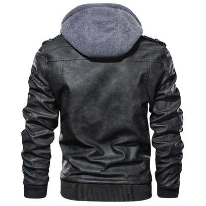 Men’s Hooded Leather Jacket | Nelson