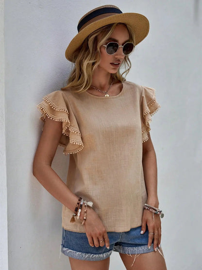 Flutter Sleeve Top | Waverly
