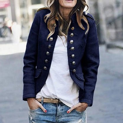 Women Double-Breasted Military Style Jacket | Janika