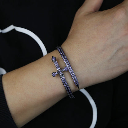 Men Pave Nail-Shaped Bracelet | Zorion