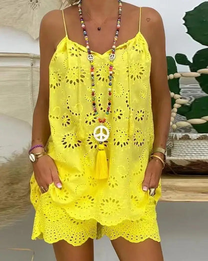 Women Embroidered Two-Piece Set | Olivia