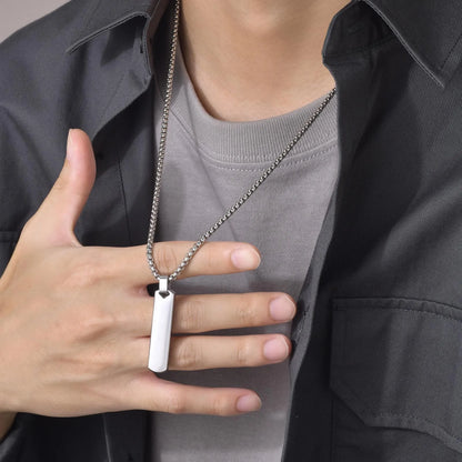 Variant image for Men's Necklace Stainless Steel Geometric Bar | Stylish Gift-1