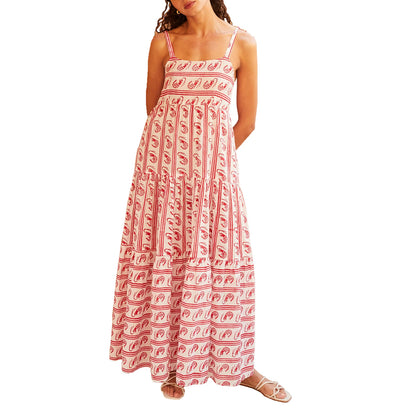 Striped & Printed Maxi Dress | Gladys