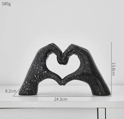 Variant image for Decorative Sculpture Love Resin | Elegant Home Accent-2