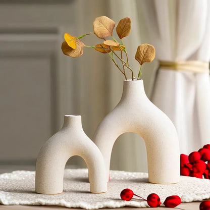 White Ceramic Decorative Vase | Nordic Mountain Design 2