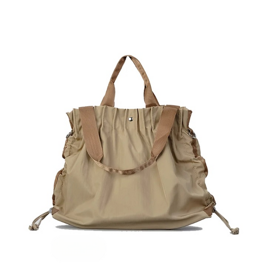 Ruched Detail Nylon Tote | Edith