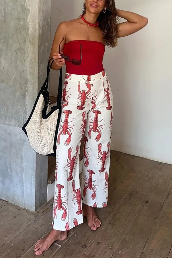 Lobster Print Two-Piece Set | Ximena