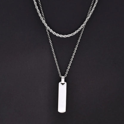 Variant image for Men's Necklace Stainless Steel Geometric Bar | Stylish Gift-5