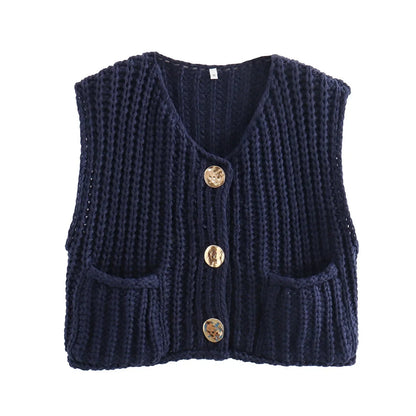 Sleeveless Knit Vest | Hestia