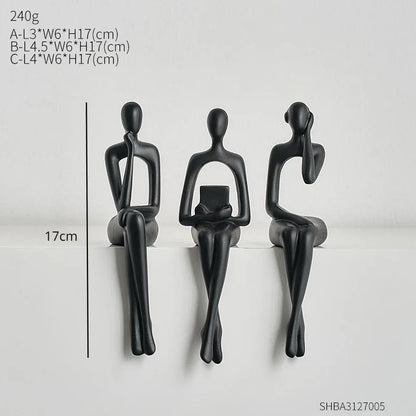 Variant image for Home Decorative Sculpture Set Neutral Resin | Nordic Trio-4
