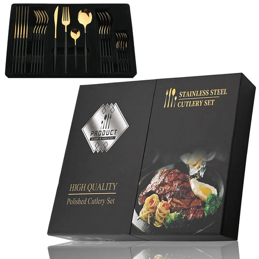 Luxury Cutlery Set 24 Pieces Stainless Steel | Elegant Dining 1