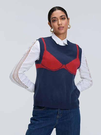 Women Statement Knit Vest | Jasmine