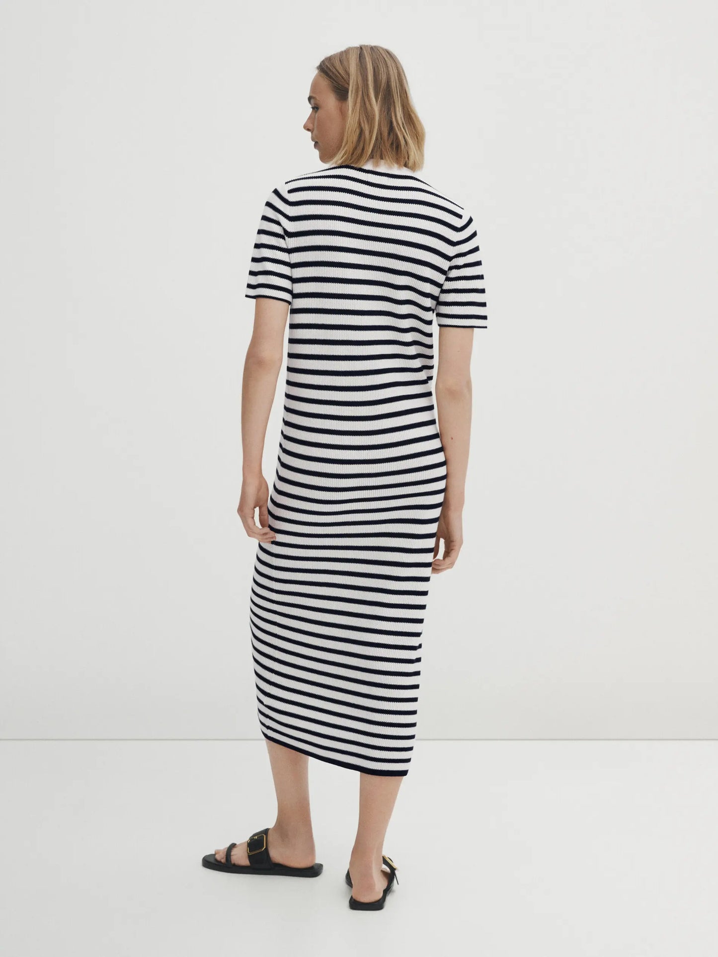 Stripe Button Down Knit Dress | Karina