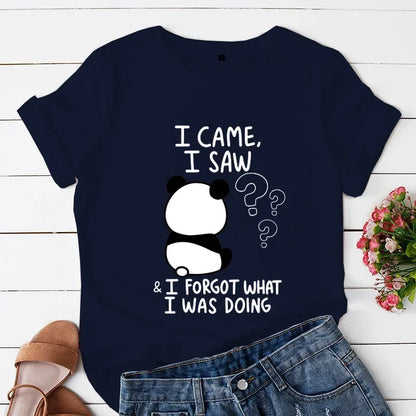 Variant image for Women Graphic Tee White Cotton | Panda Love-11