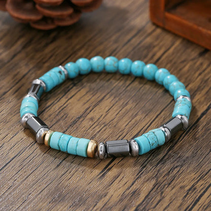Men Turquoise Bead Bracelet | Taiven