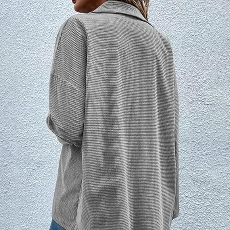 Women Textured Button-Up Overshirt Jacket | Jazleah