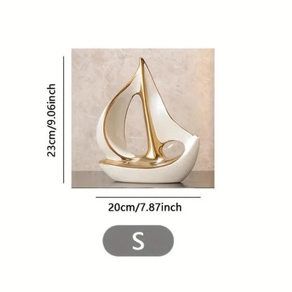 Decorative Sculpture Ceramic Nautical Art | Coastal Charm 1