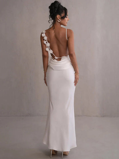 Backless Cowl Neck Maxi Dress | Elise