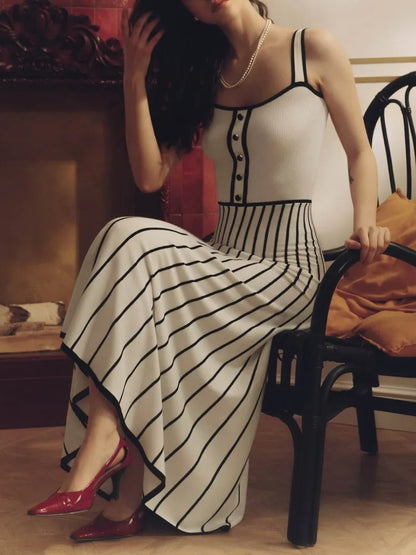 Striped Sleeveless Maxi Dress | Charlize