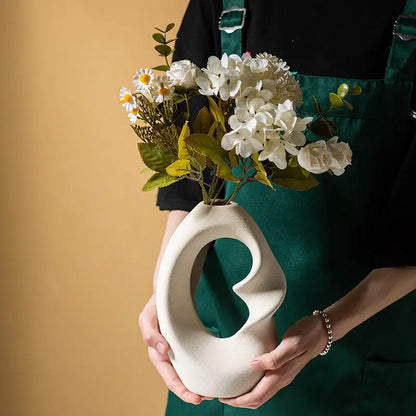 Ceramic Double Vase Neutral | Elegance 4