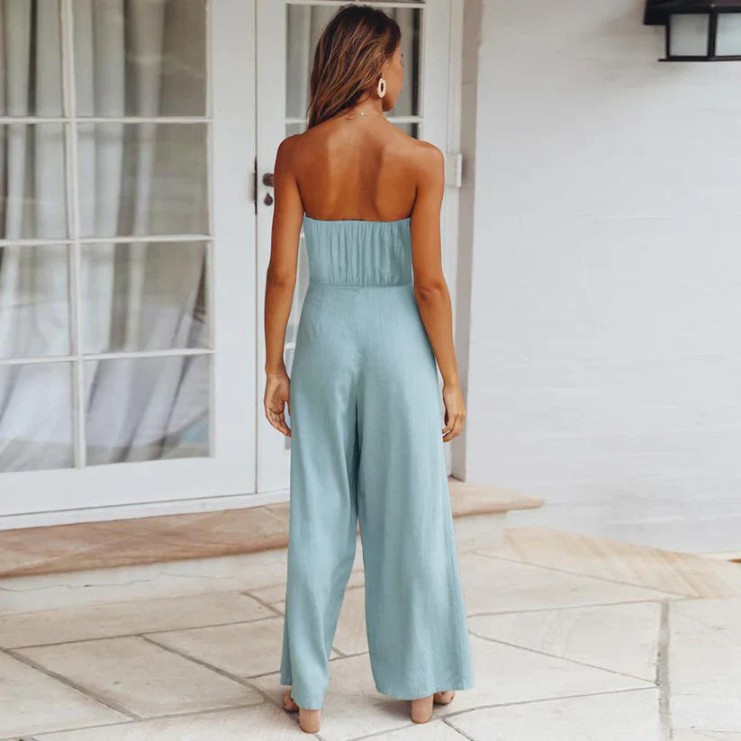 Women Jumpsuit Black Soft Fabric | Fannie-3