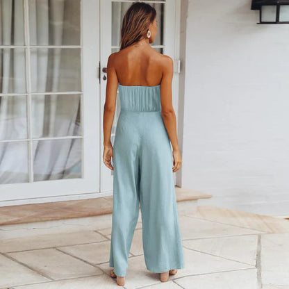 Women Jumpsuit Black Soft Fabric | Fannie-3