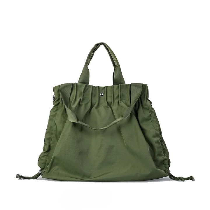 Ruched Detail Nylon Tote | Edith