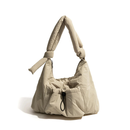 Nylon Puffy Shoulder Bag | Bianca