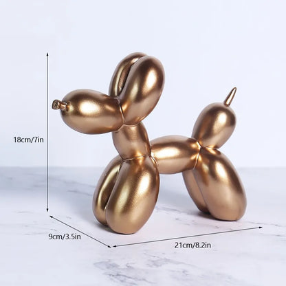 Variant image for Colorful Dog Balloon Sculpture Resin | Whimsical Home Decor-3