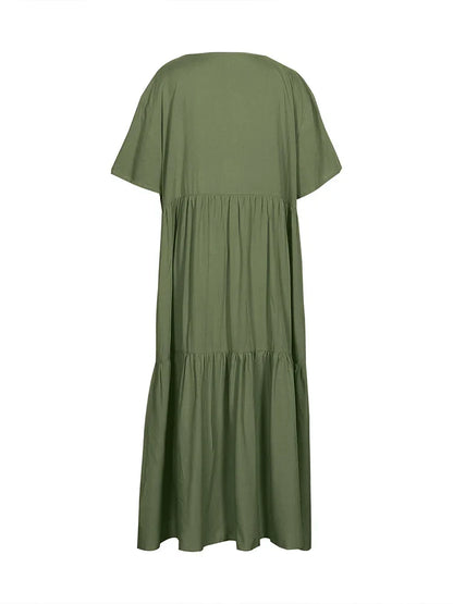 Women Boho V-Neck Relaxed Maxi Dress | Halia