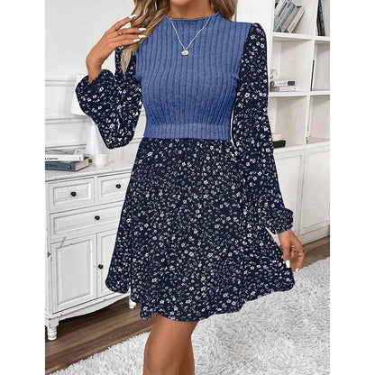 Floral Knit Patchwork Dress | Elysse