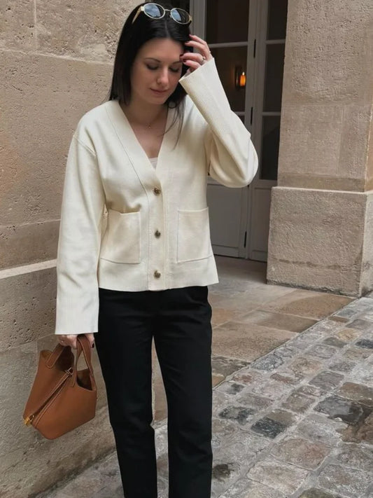 Women Buttoned Knit Cardigan | Geraldie