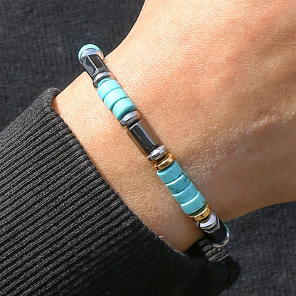 Men Turquoise Bead Bracelet | Taiven