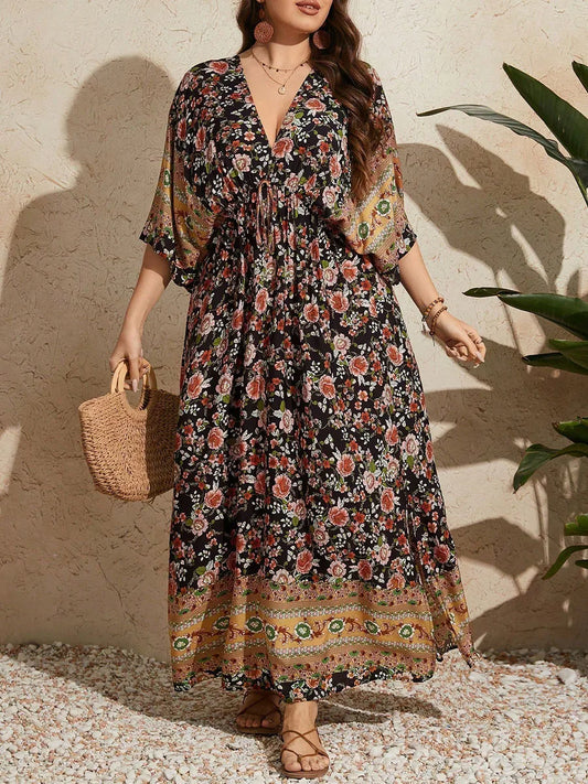 Women Boho Floral Maxi Dress | Samantha