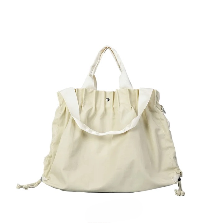 Ruched Detail Nylon Tote | Edith