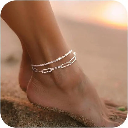 Women Crystal Chain Anklet | Ianthe