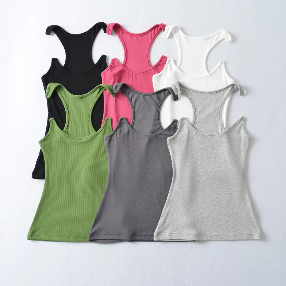 Invisible Strap Ribbed Cotton Tank Top | Jenny