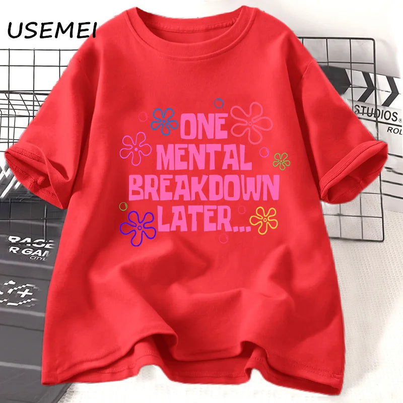 Variant image for Unisex T-Shirt Black Cotton | One Mental Breakdown Later-6
