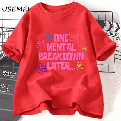 Variant image for Unisex T-Shirt Black Cotton | One Mental Breakdown Later-6
